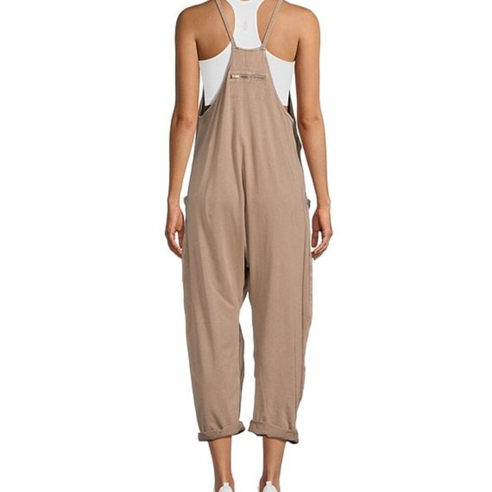 FP Movement Scoop Ankle Length Patch Pocket Hot Shot Onesie Color Mocha Latte - Picture 2 of 5